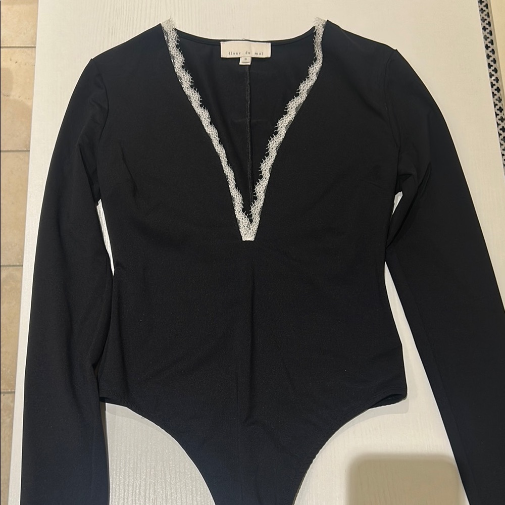 fleur du mal Black Bodysuit